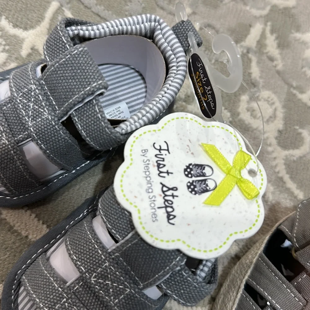 💕 Stepping stones first steps gift baby shoes pair NWT $34 sz 2 3-6 months 💕
